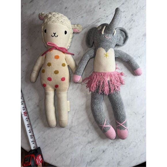 Cuddle and kind Lucy lamb and knit elephant - Picture 1 of 10